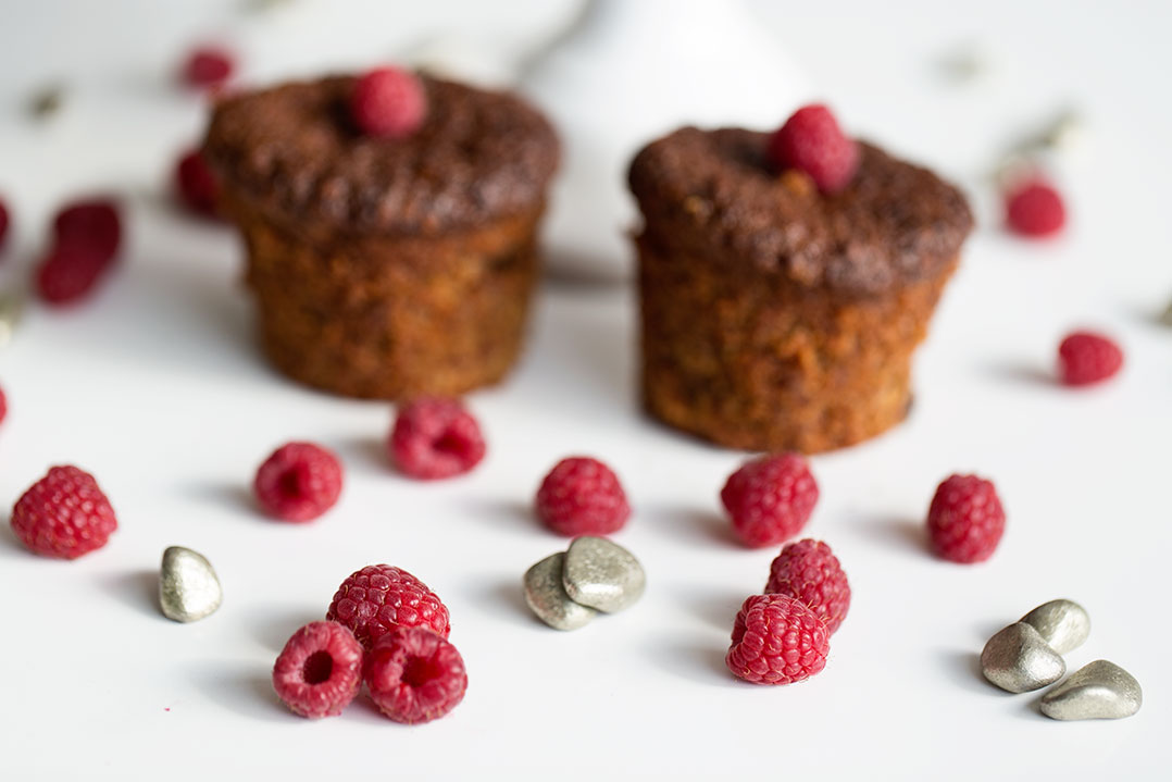 Bananenmuffins glutenfrei mit weißer Schokolade